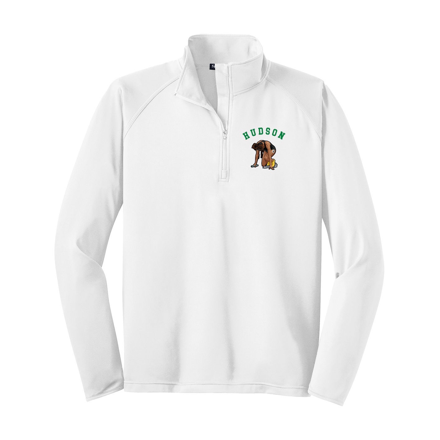 Q-Zip Pullover — Shirsey Arch in White