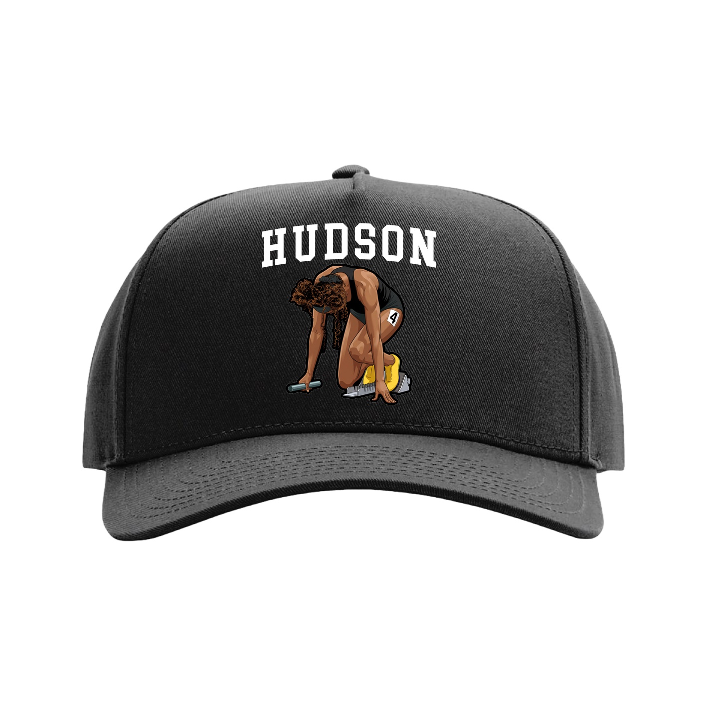 Full Fabric Five-Panel Champ Cap — Shirsey in Black