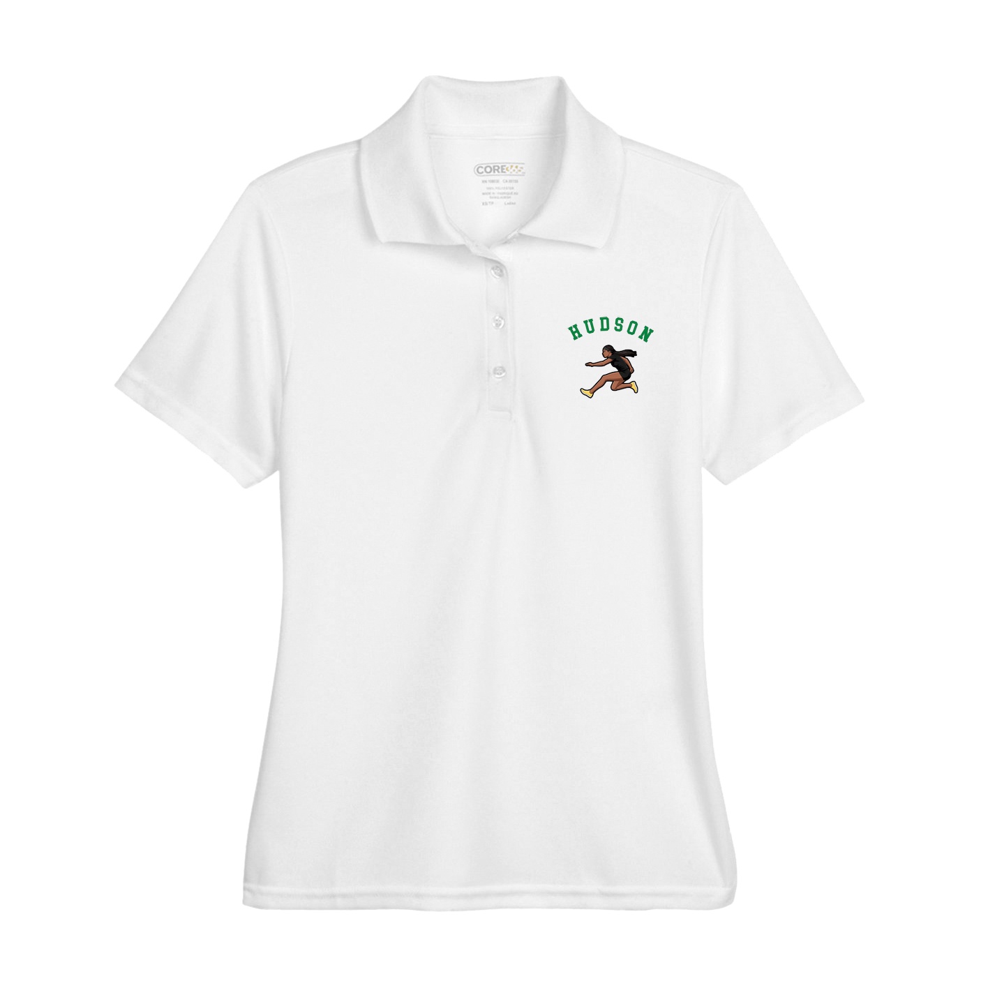 Womens Performance Polo — Shirsey Arch in White