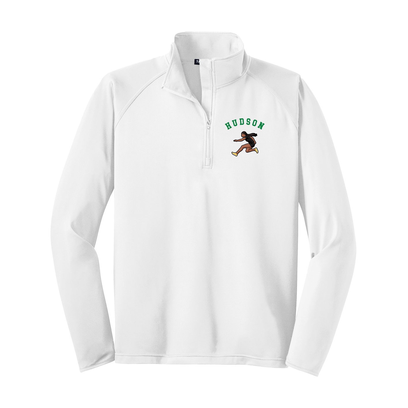 Q-Zip Pullover — Shirsey Arch in White
