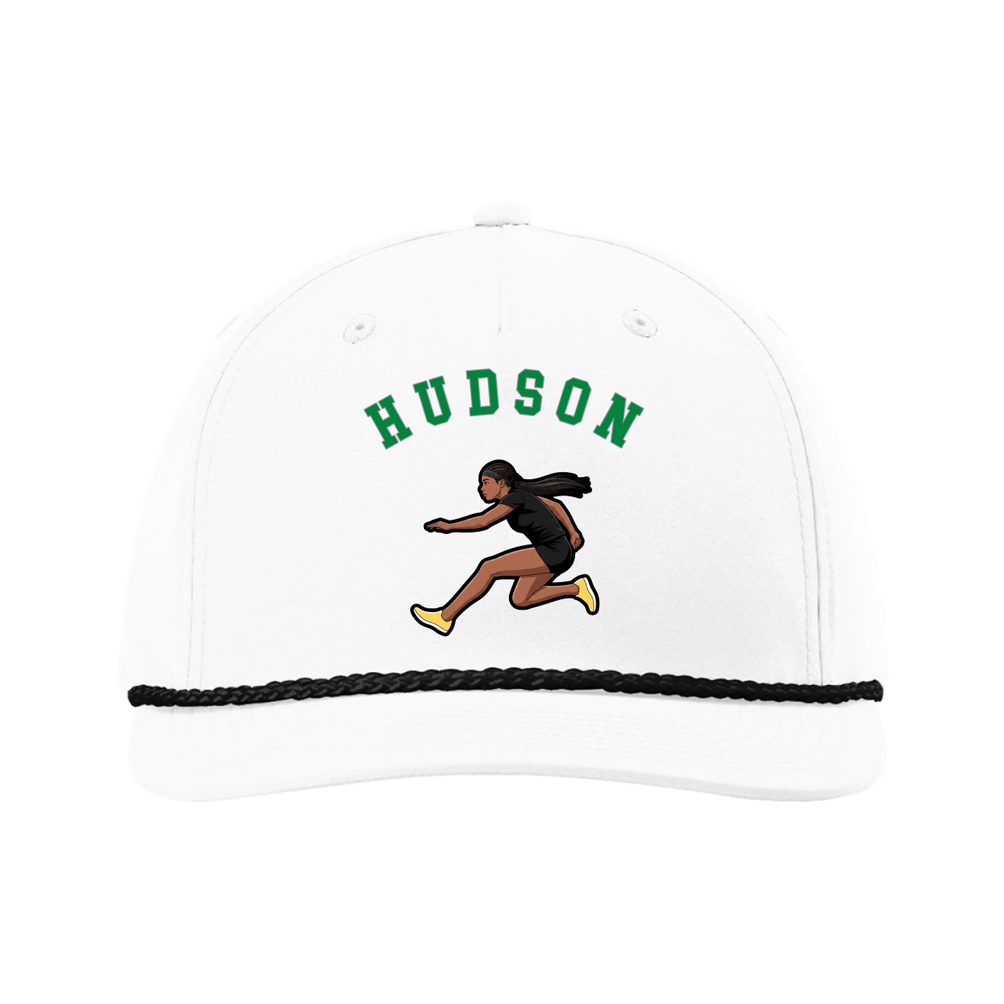 Five-Panel Classic Rope Cap — Shirsey Arch in White