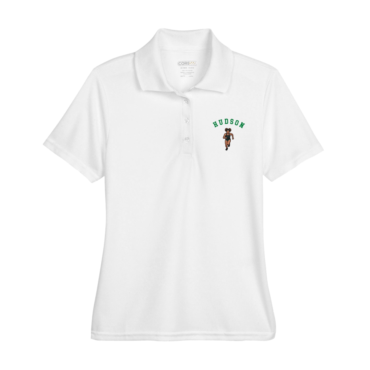 Womens Performance Polo — Shirsey Arch in White