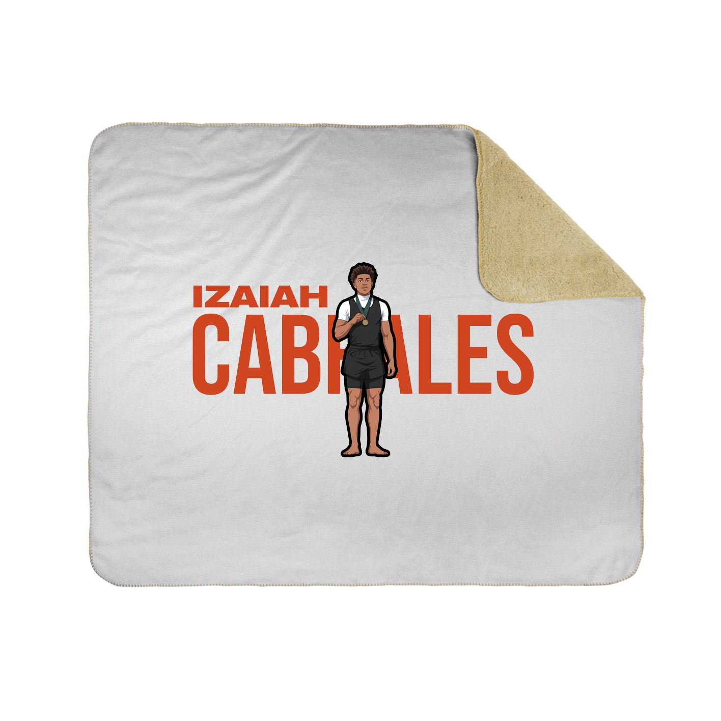 Throw Blanket — Player Name in White