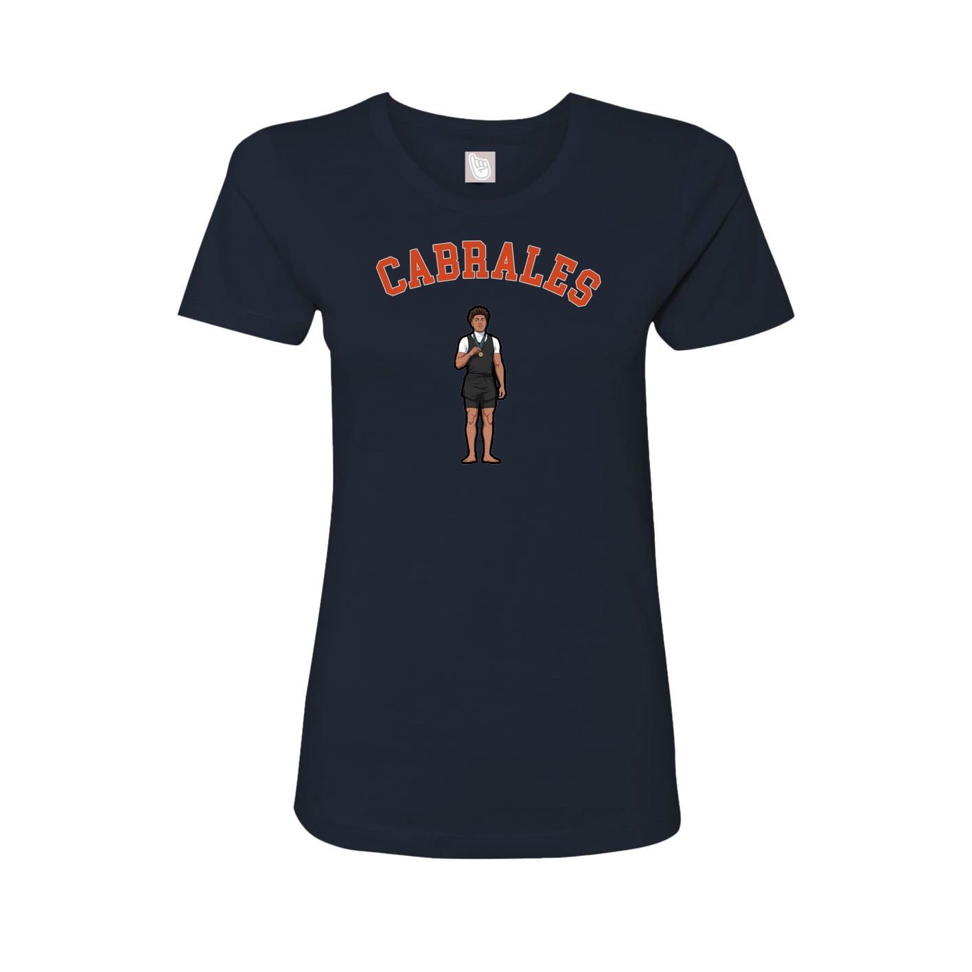 Fitted Women's Tee — Shirsey Arch in Navy