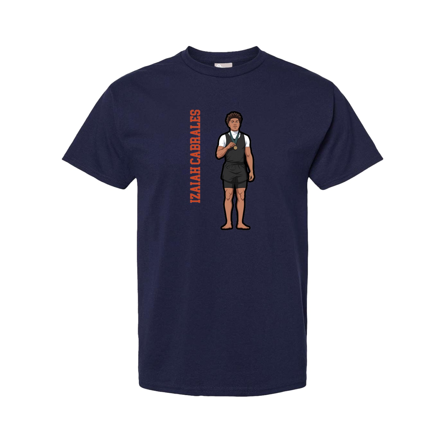 Youth Tee — Name Vertical in Navy