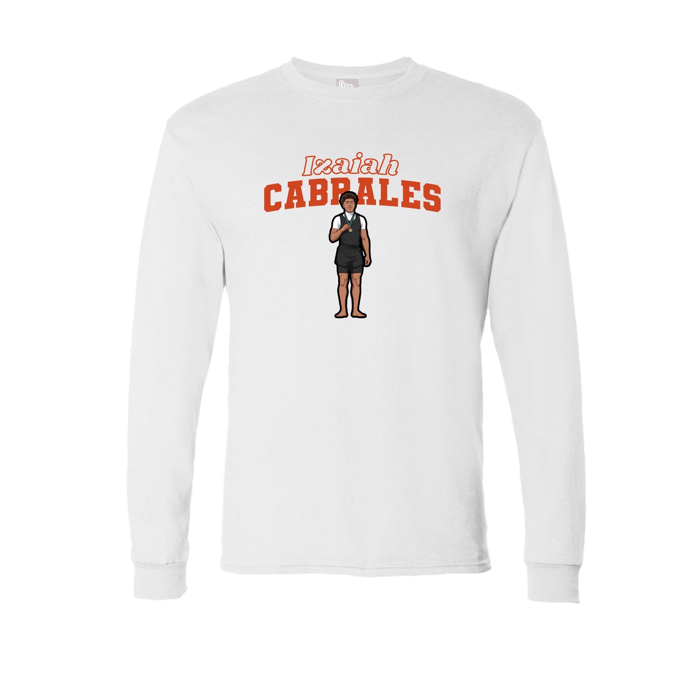 Long Sleeve Tee — Name Arch in White