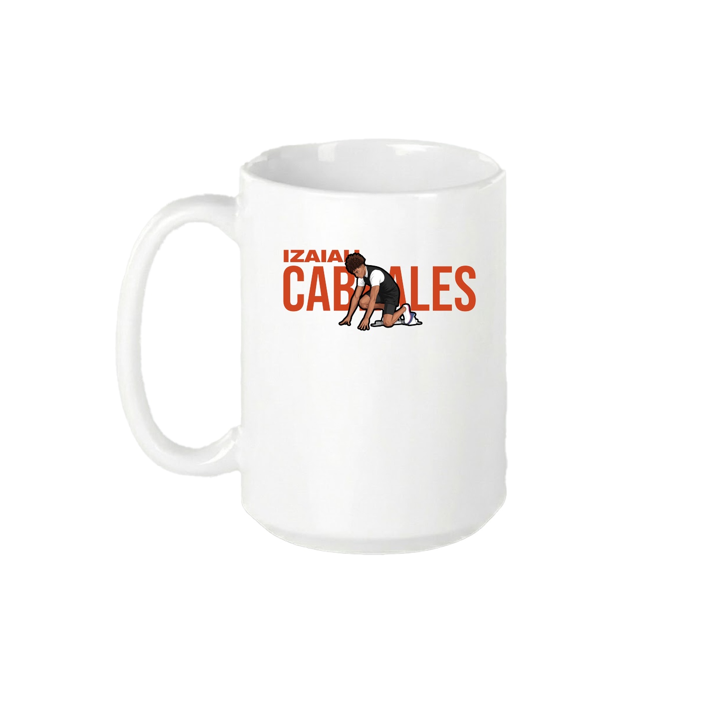 15oz Coffee Mug — Player Name in White