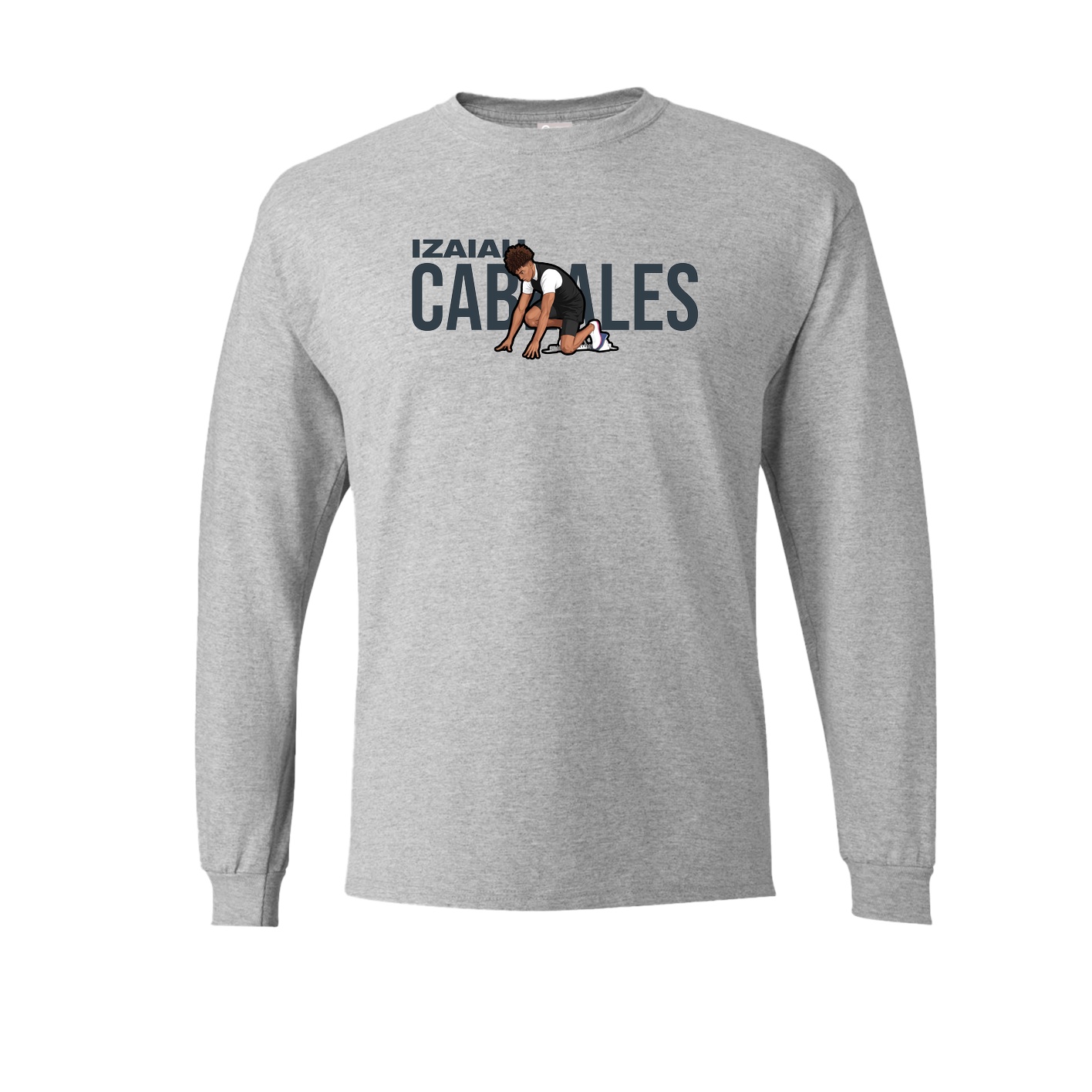 Long Sleeve Tee — Player Name in Grey