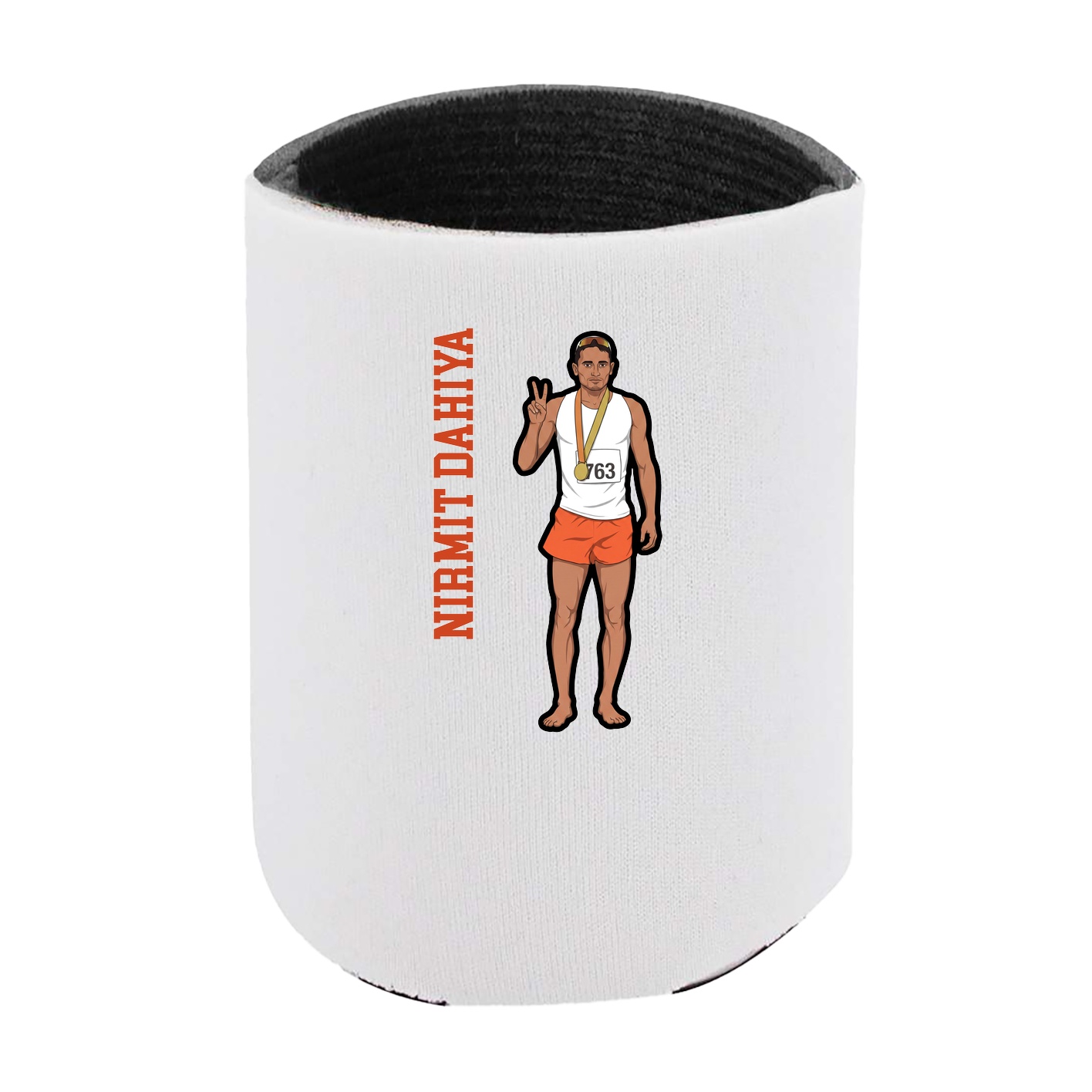 Can Holder — Name Vertical in White