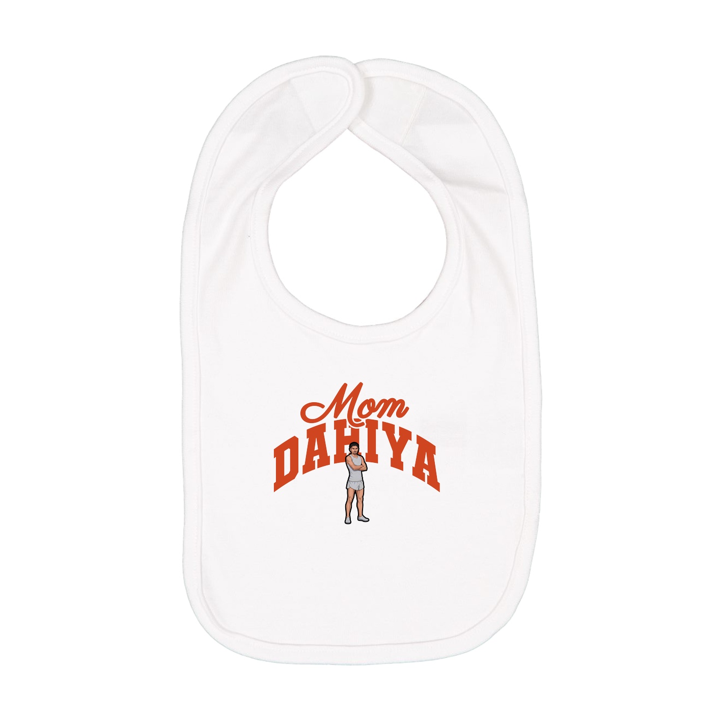 Infant Bib — Mothers Day Arch in White