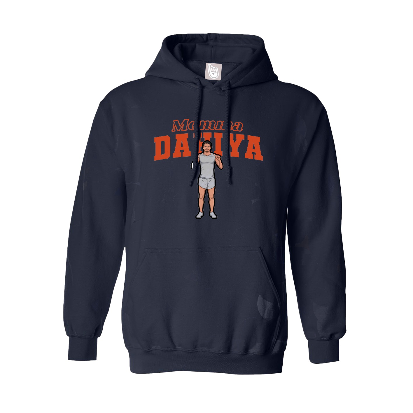 Youth Hoodie — Mothers Day Block in Navy