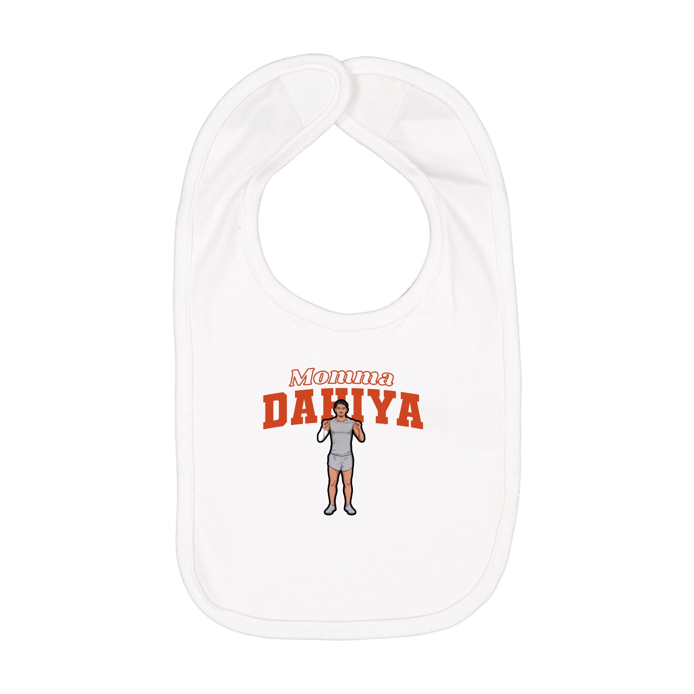 Infant Bib — Mothers Day Block in White