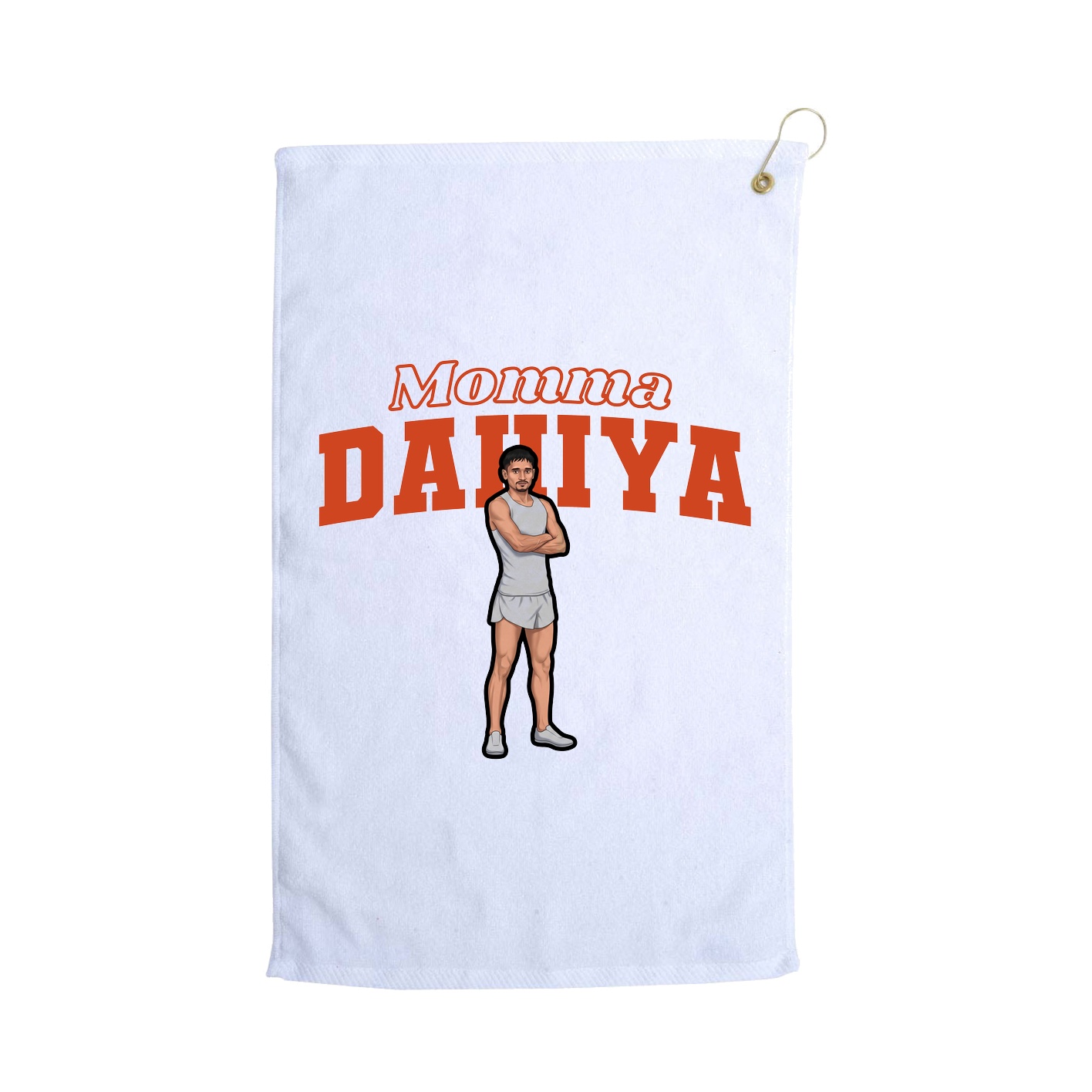 Golf Towel — Mothers Day Block in White