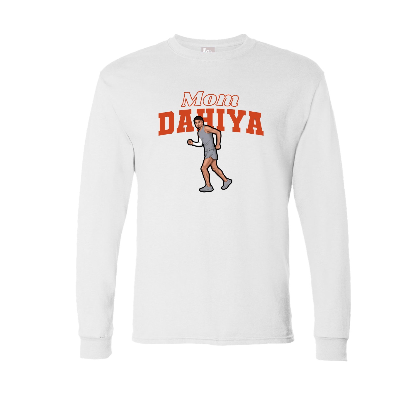 Long Sleeve Tee — Mothers Day Block in White