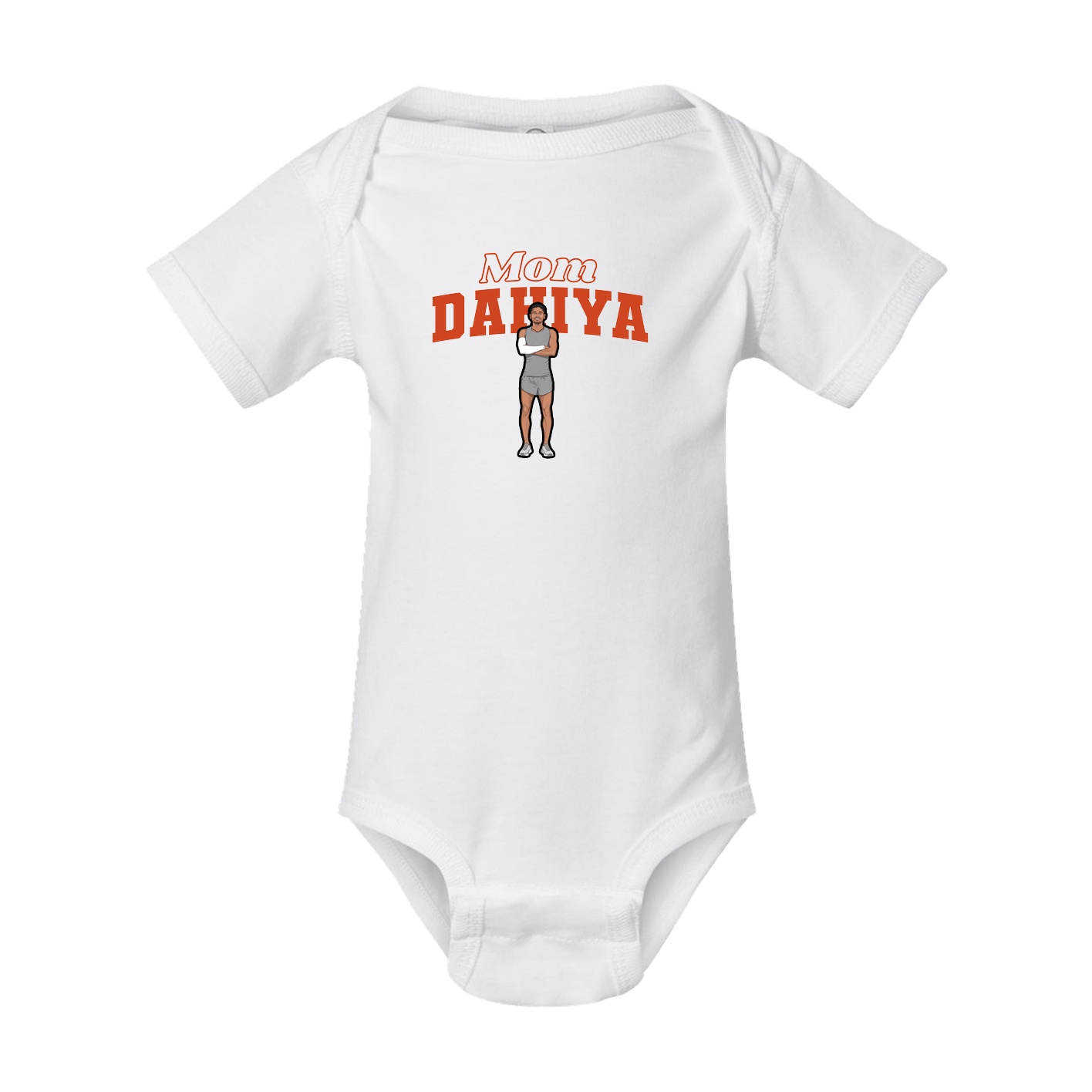 Baby Onesie — Mothers Day Block in White