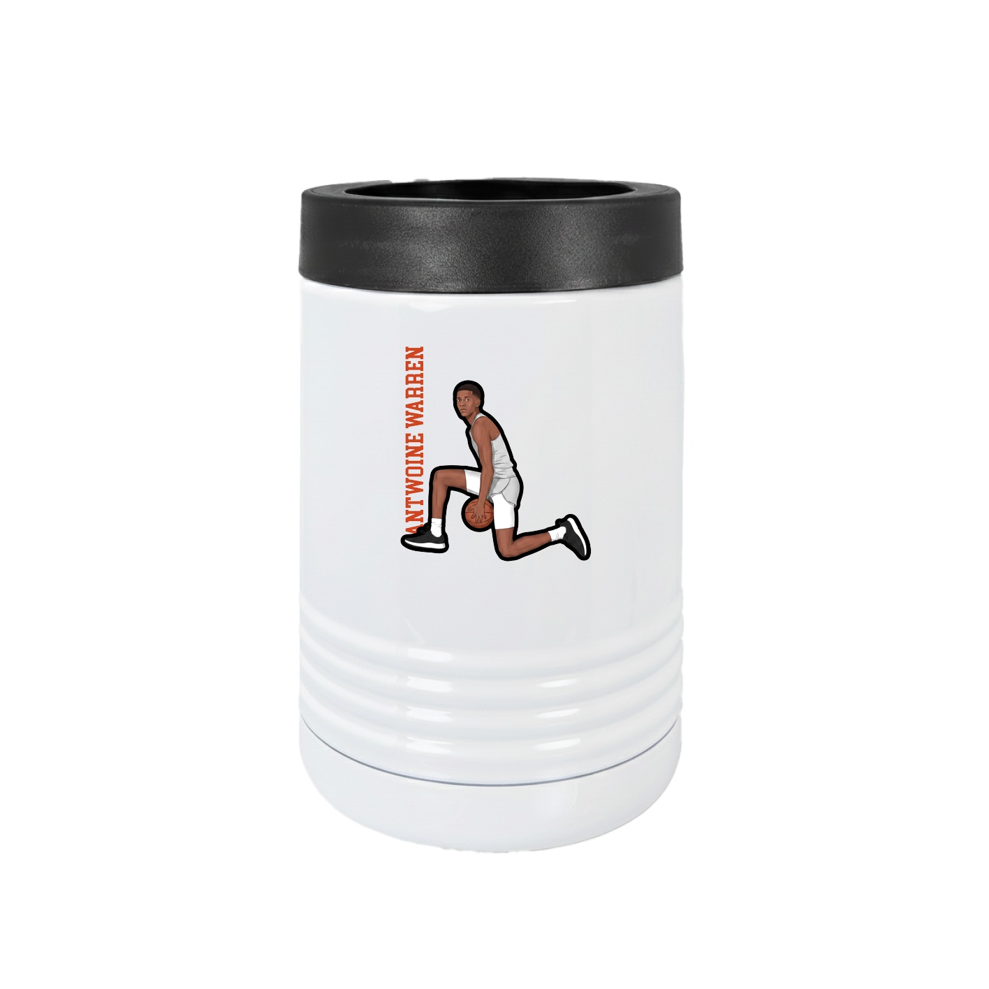 Beverage Holder — Name Vertical in White
