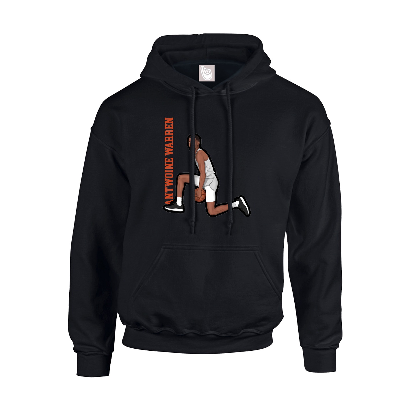 Youth Hoodie — Name Vertical in Black