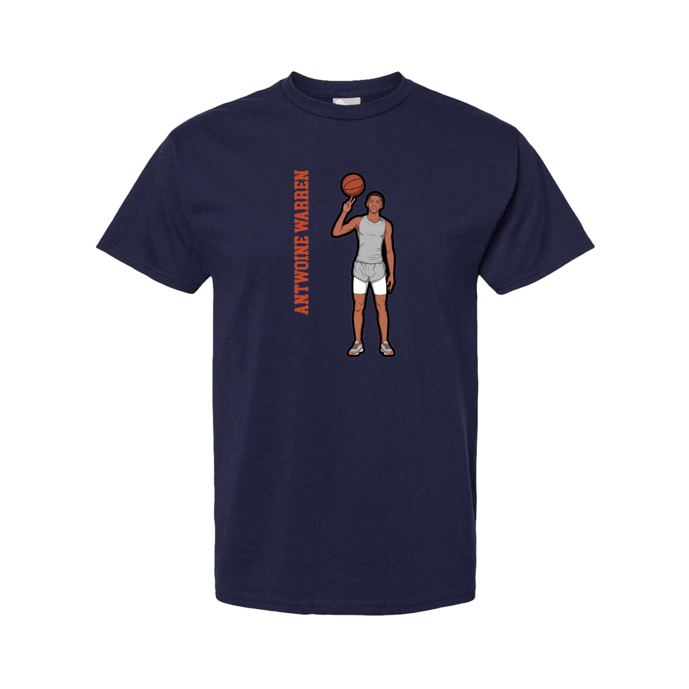 Youth Tee — Name Vertical in Navy