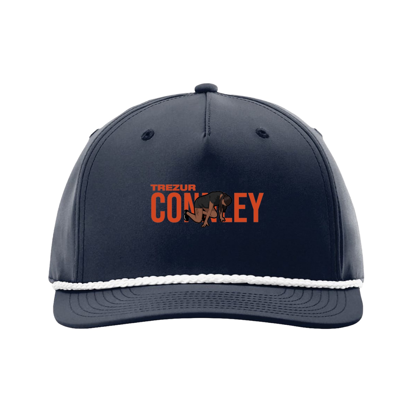 Five-Panel Classic Rope Cap — Player Name in Navy