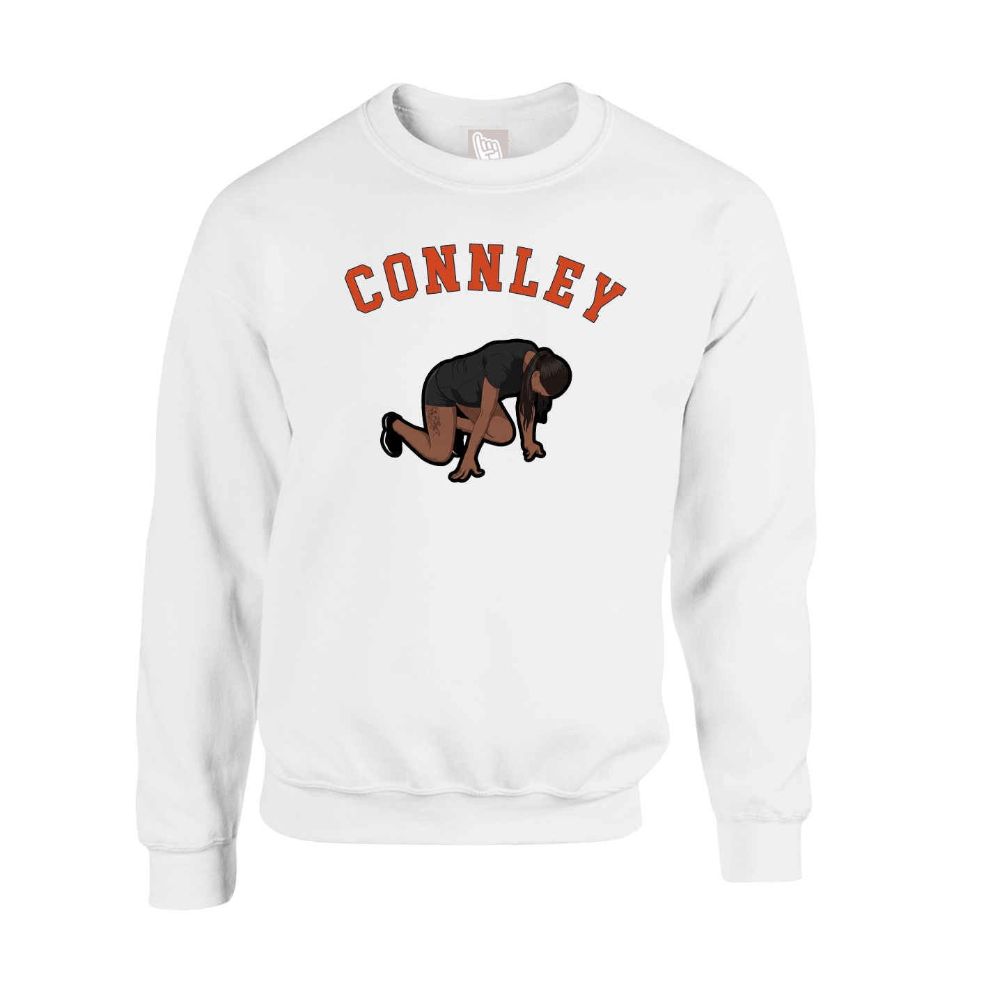 Fleece Crew — Shirsey Arch in White