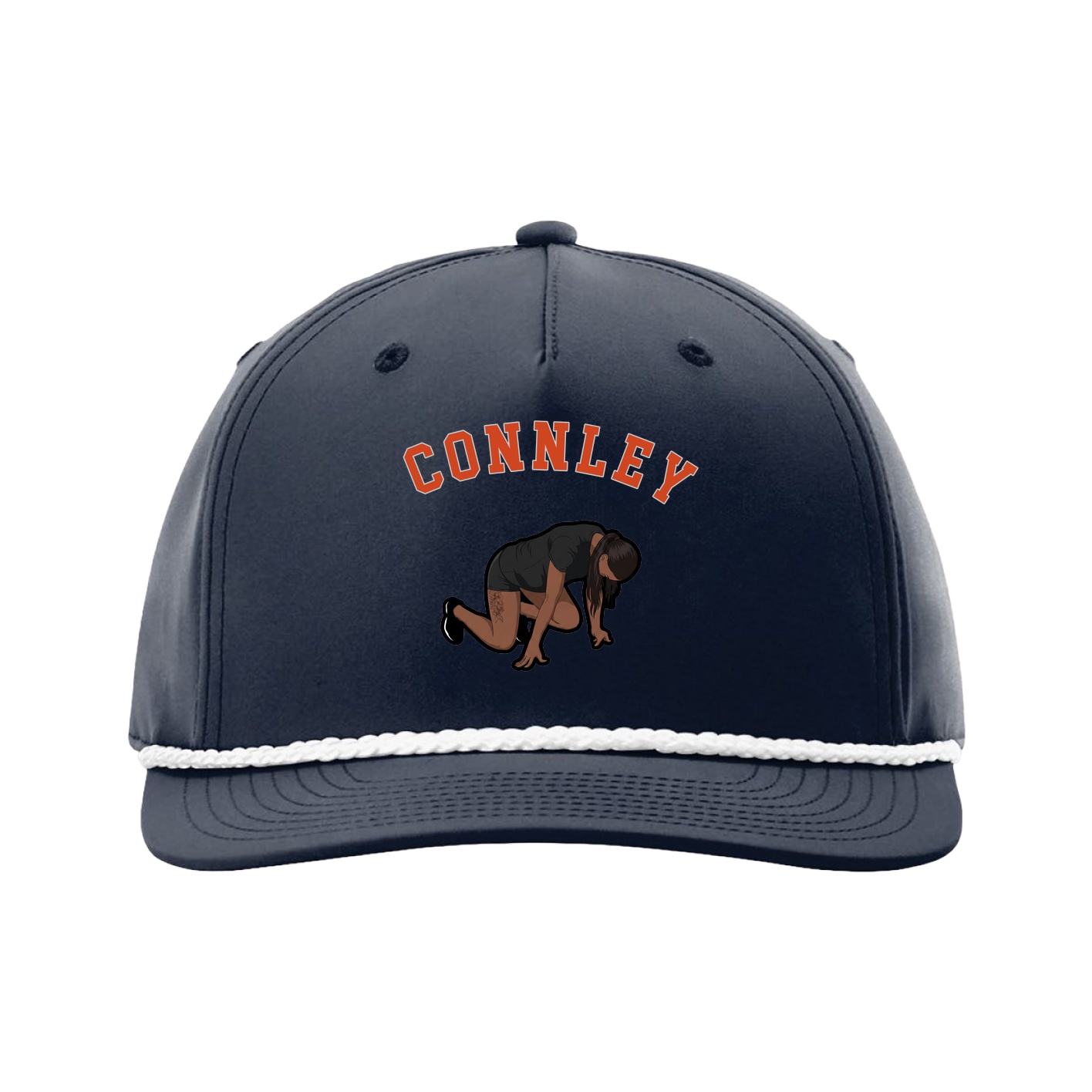 Five-Panel Classic Rope Cap — Shirsey Arch in Navy