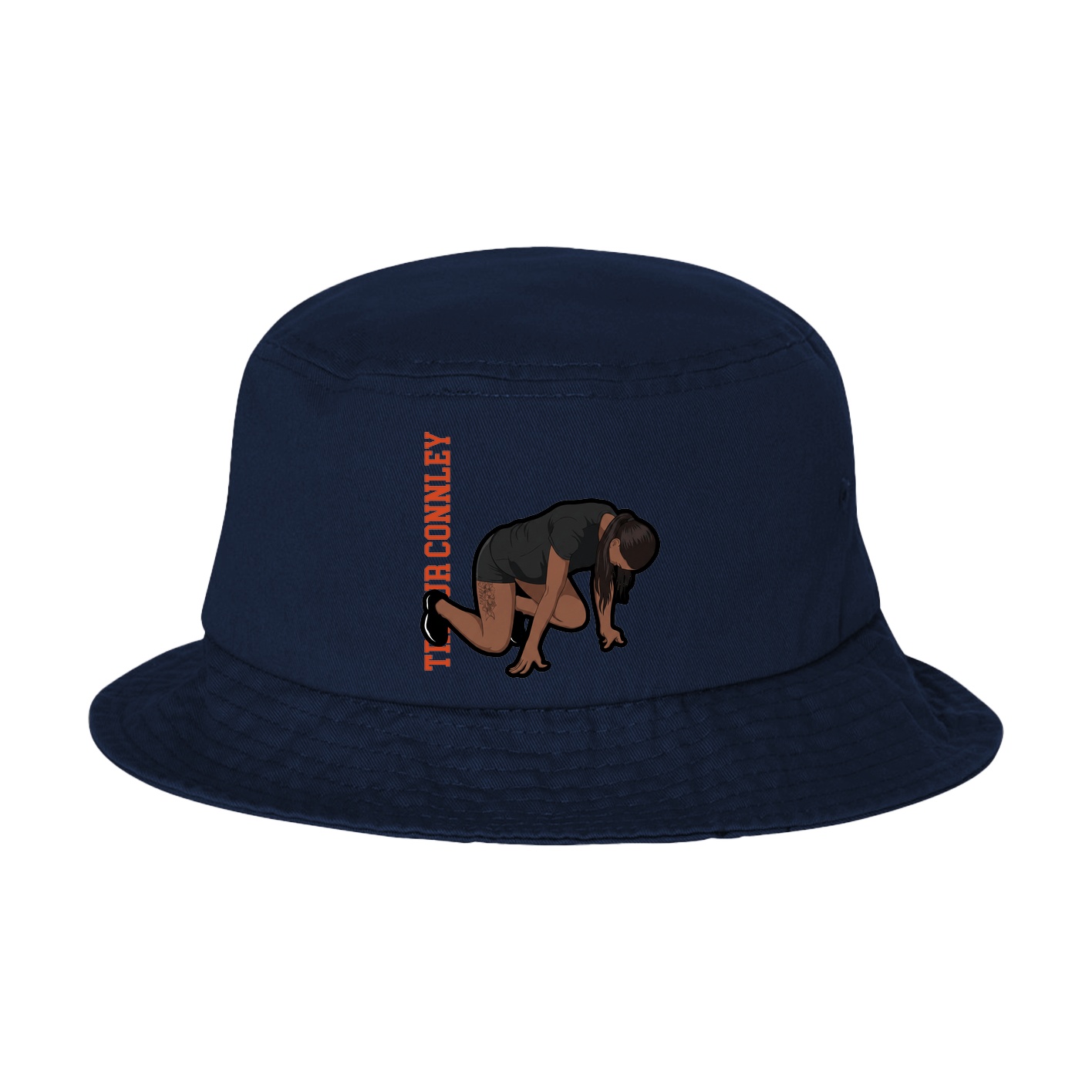 Bucket Cap — Name Vertical in Navy