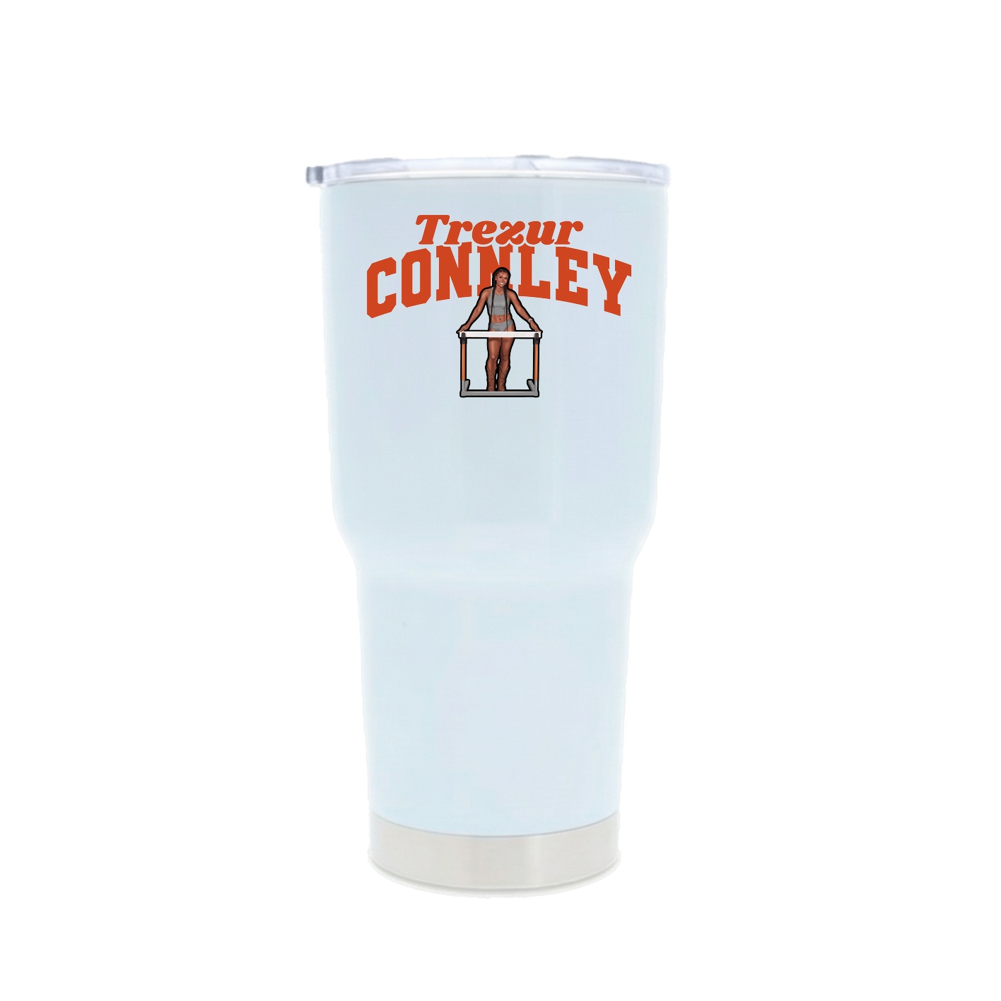 30oz Stainless Steel Tumbler — Signature Arch in White