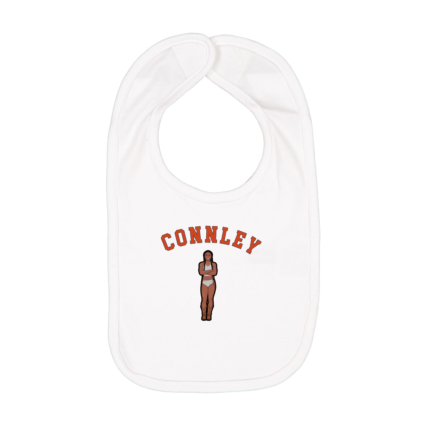 Infant Bib — Shirsey Arch in White