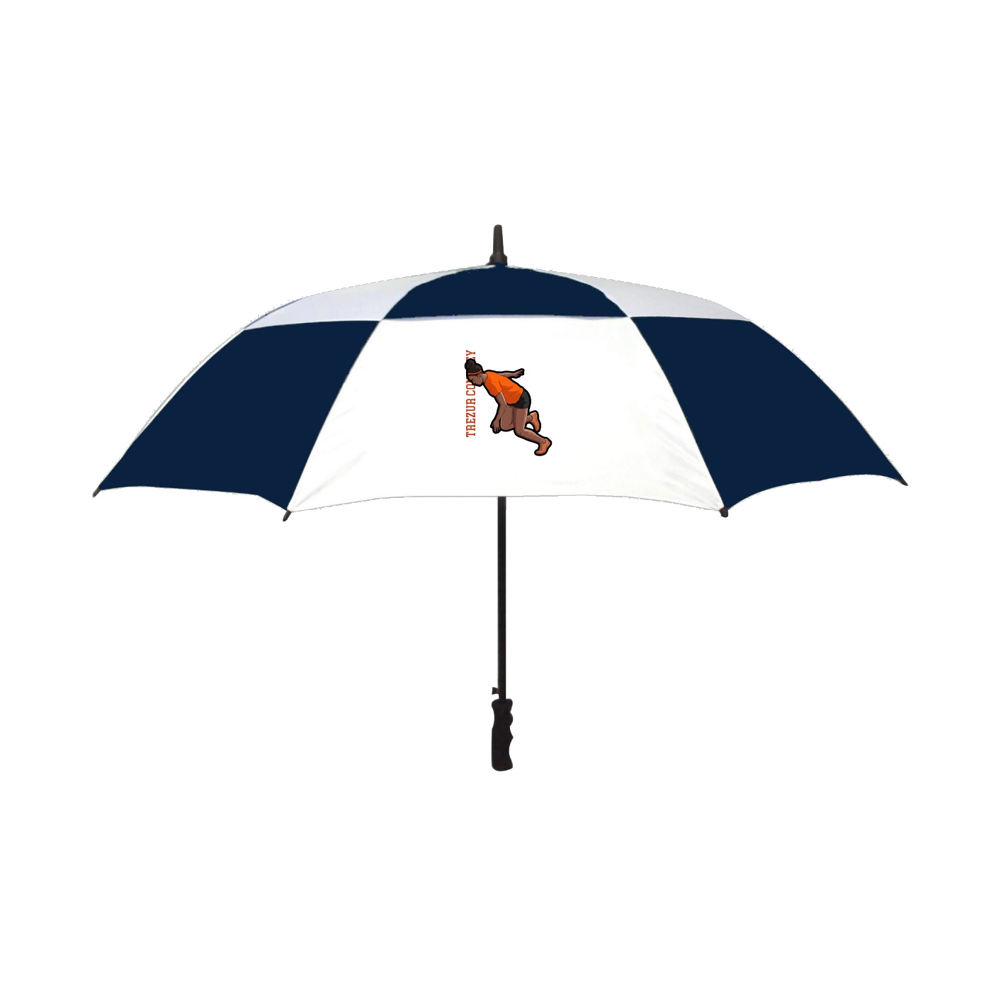 Golf Umbrella — Name Vertical in Navy