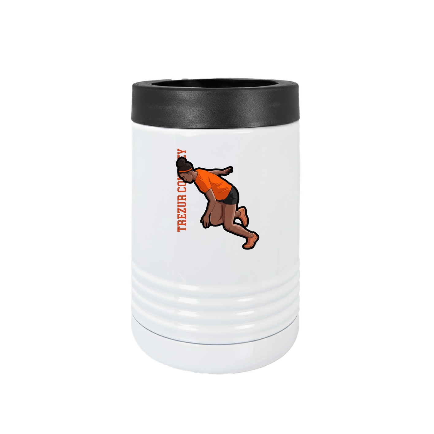 Beverage Holder — Name Vertical in White