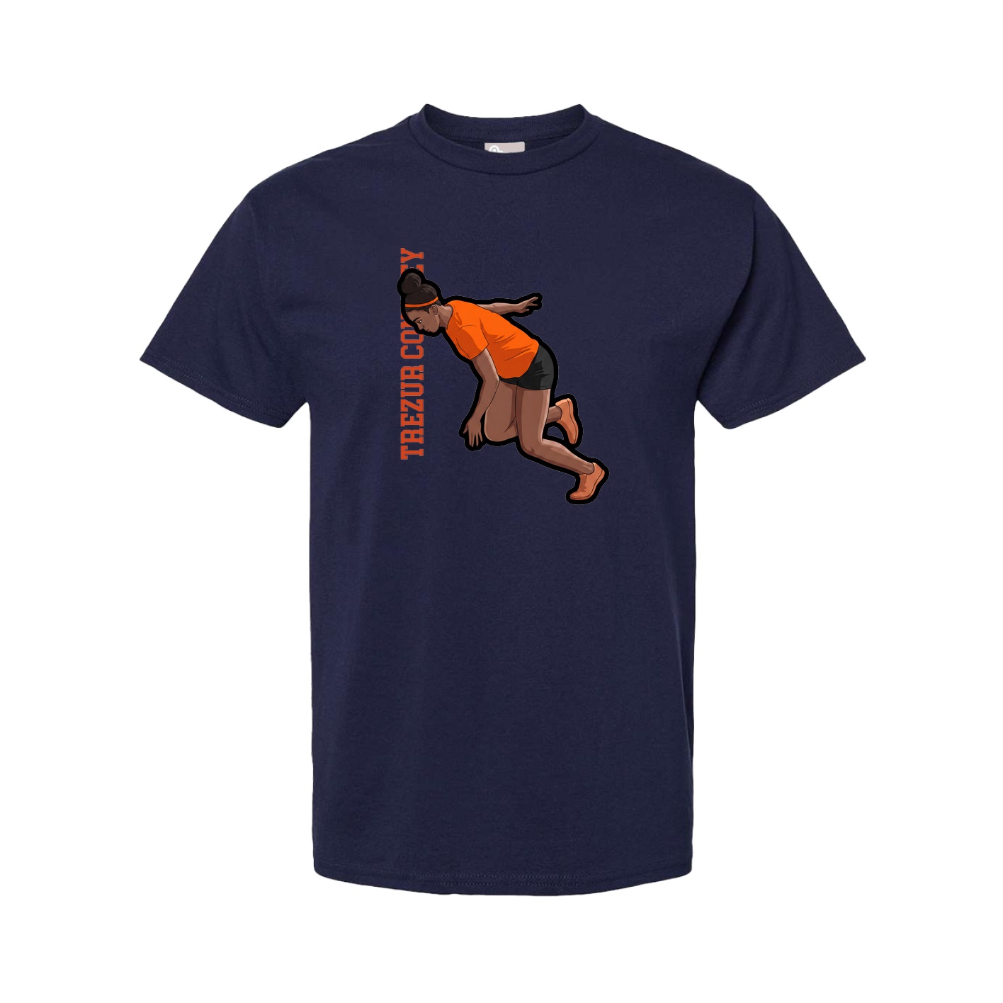 Tee — Name Vertical in Navy