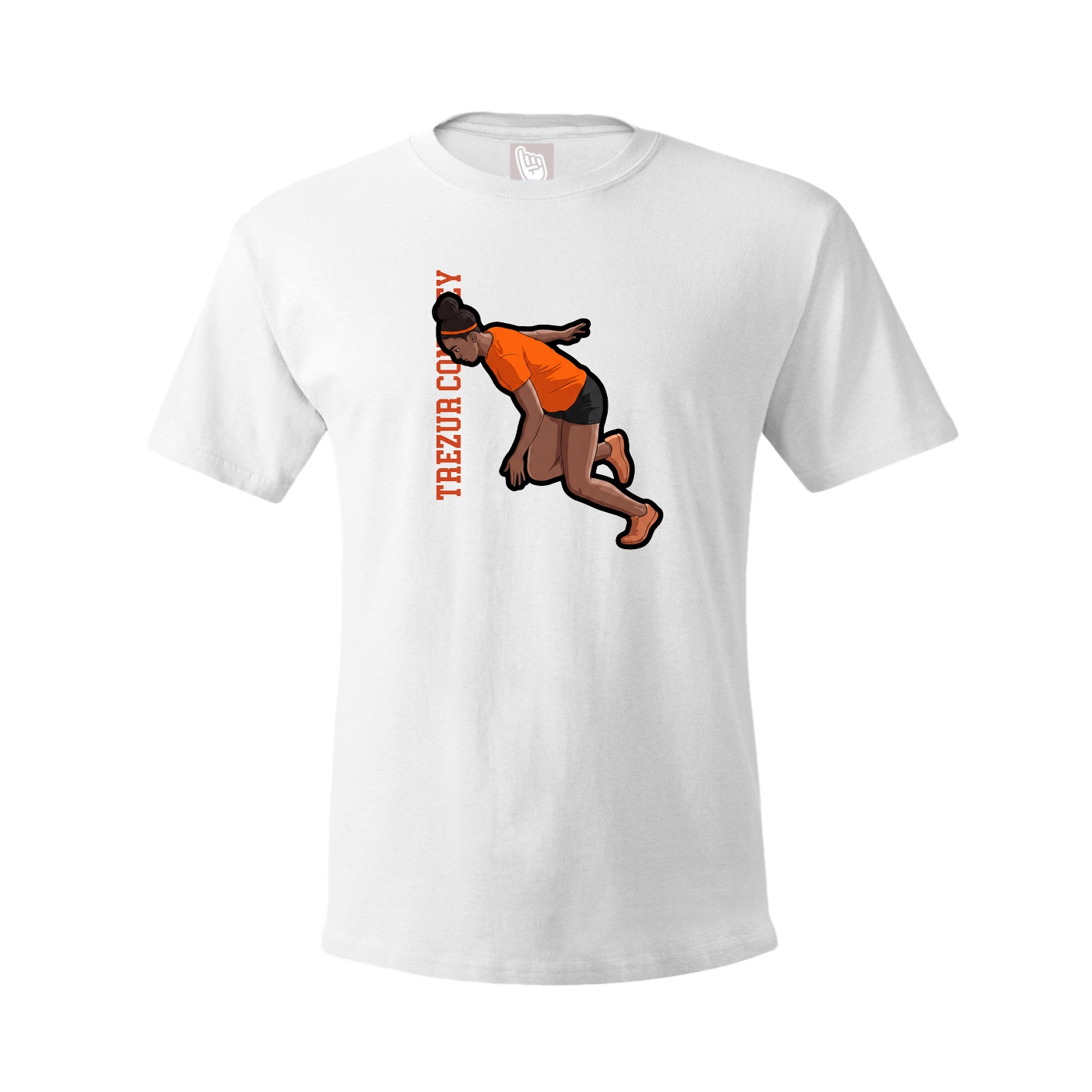 Youth Tee — Name Vertical in White