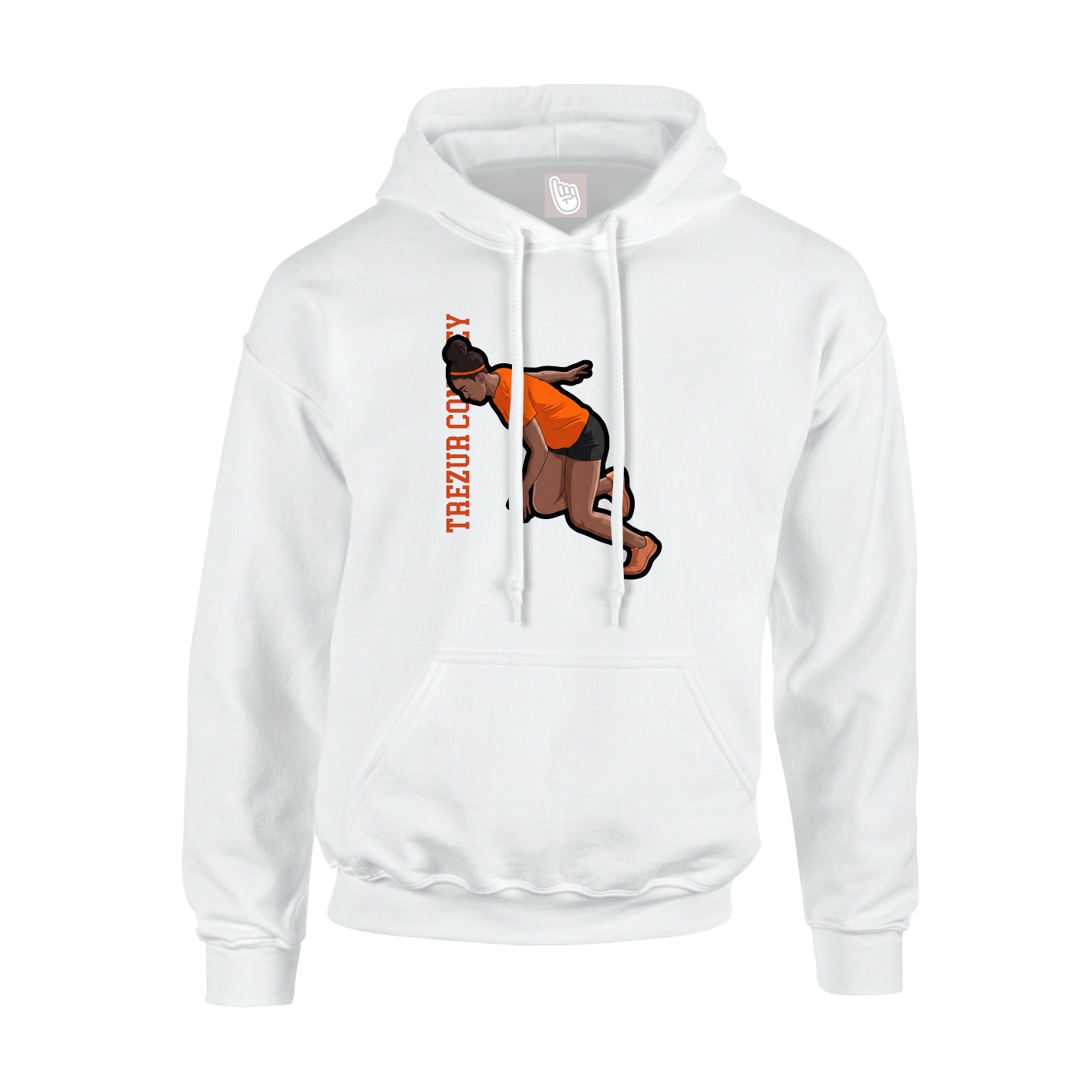 Hoodie — Name Vertical in White