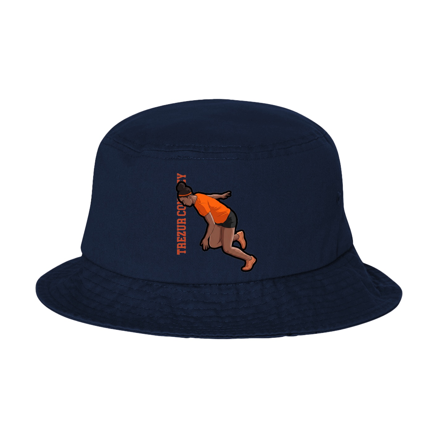 Bucket Cap — Name Vertical in Navy