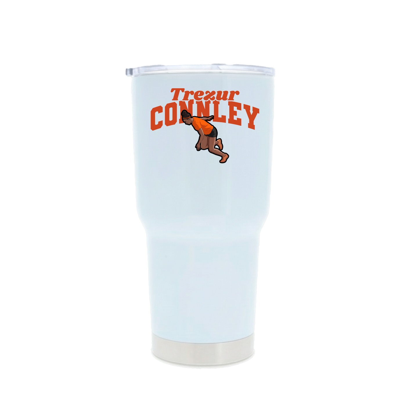 30oz Stainless Steel Tumbler — Signature Arch in White