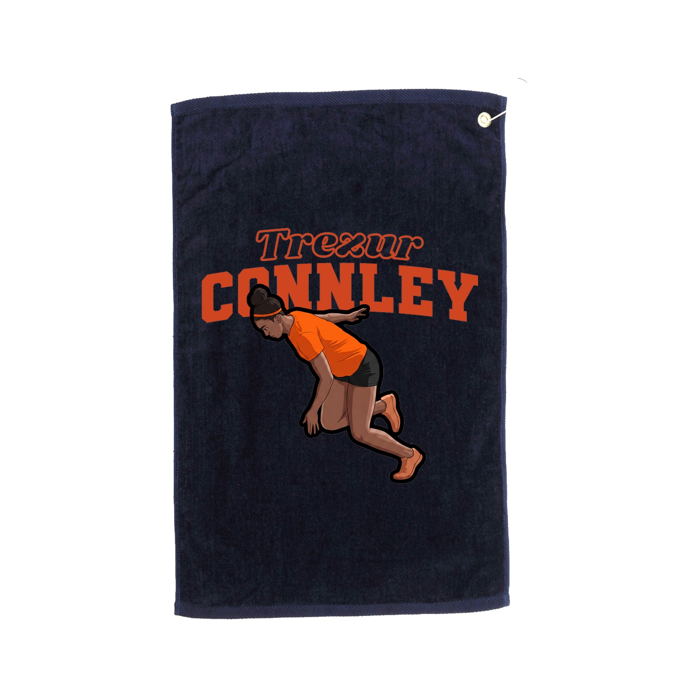 Golf Towel — Name Arch in Navy