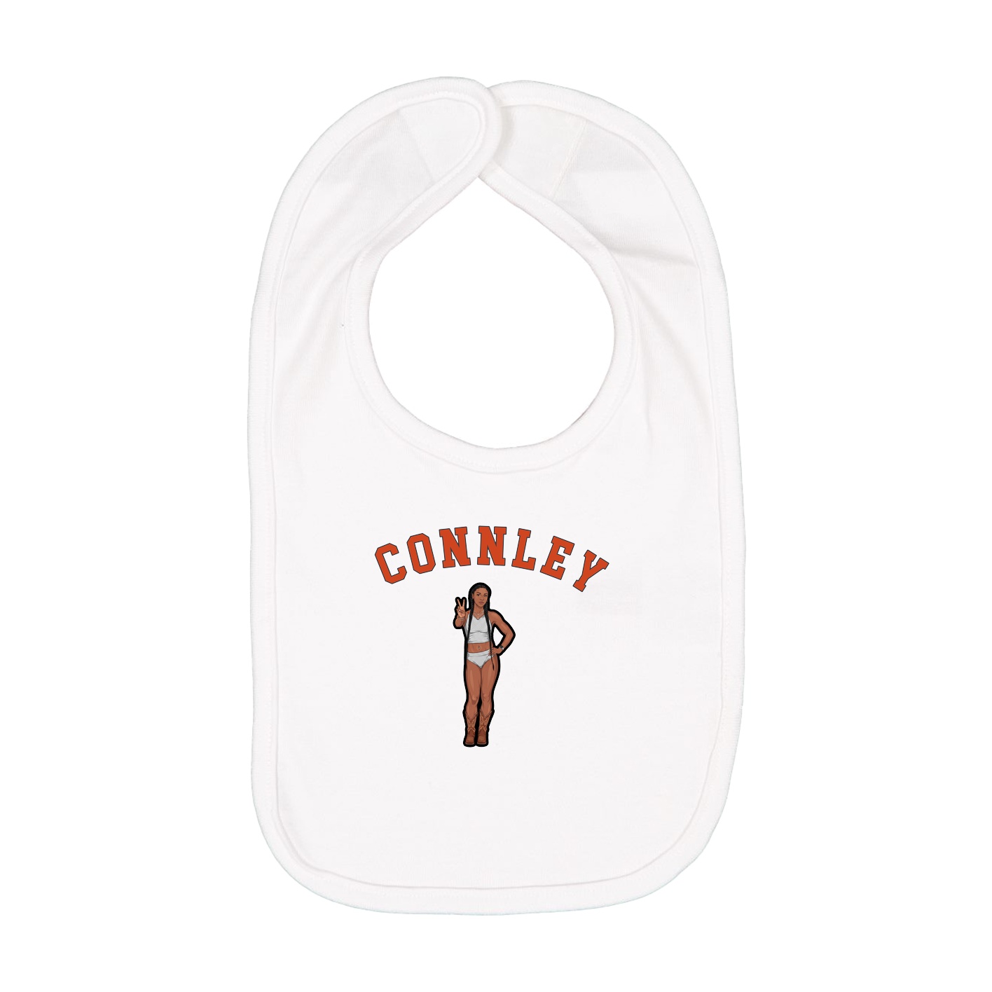 Infant Bib — Shirsey Arch in White