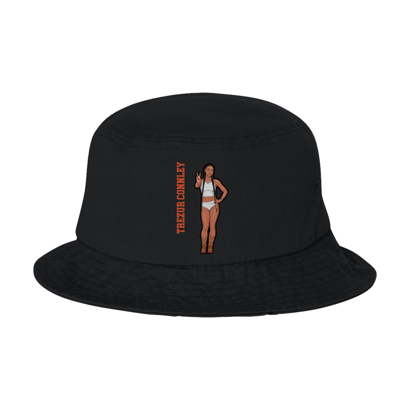 Bucket Cap — Name Vertical in Black