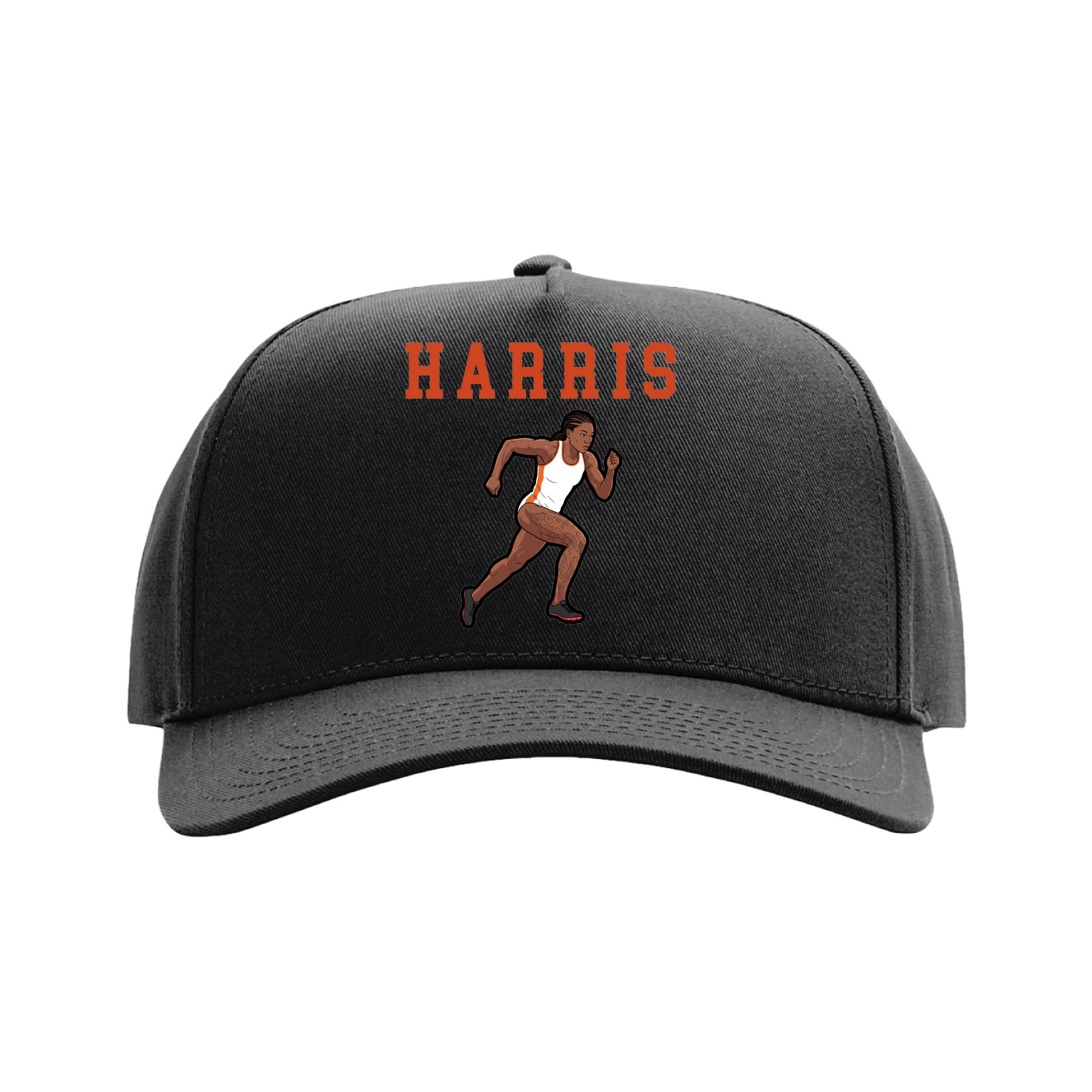 Full Fabric Five-Panel Champ Cap — Shirsey in Black
