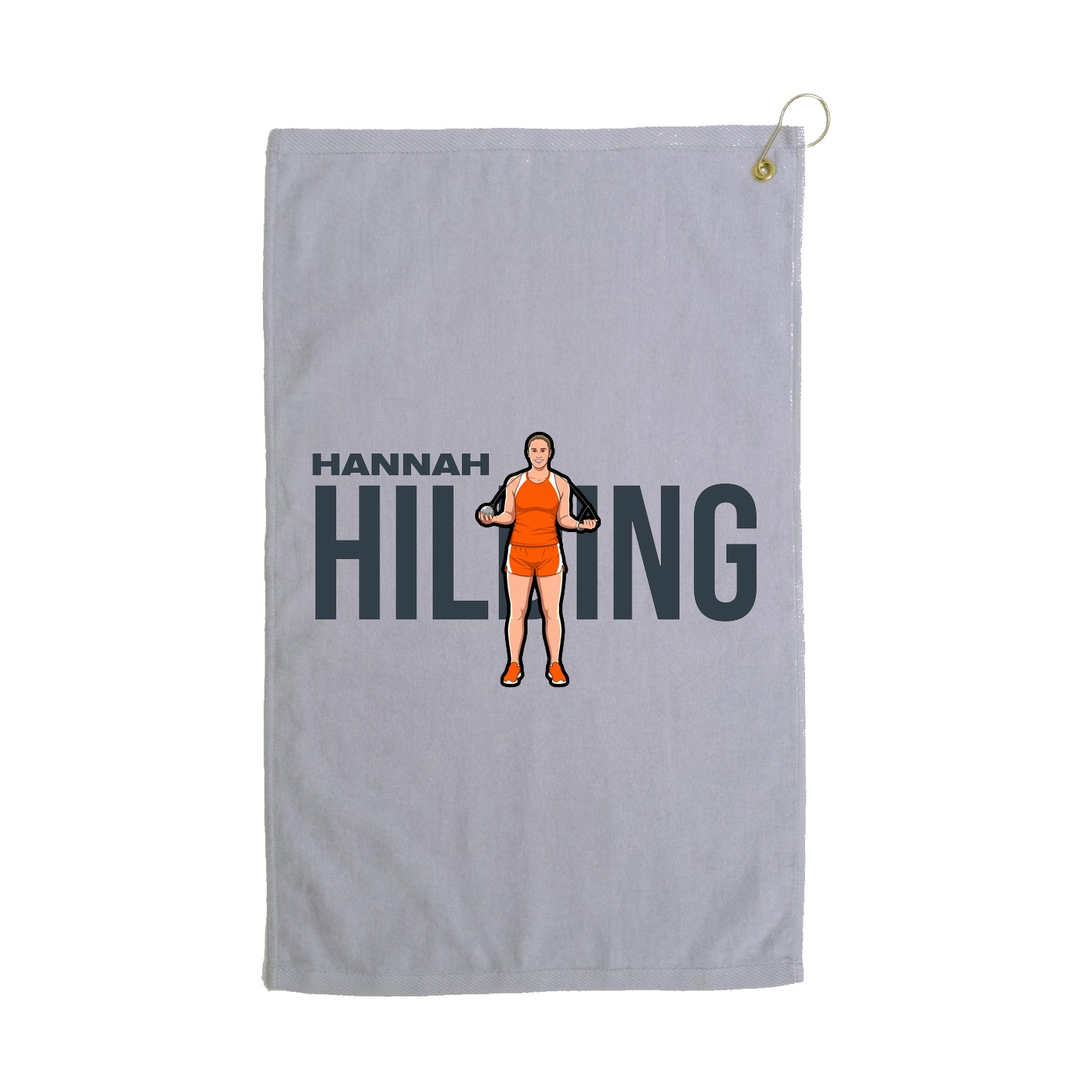Golf Towel — Player Name in Grey