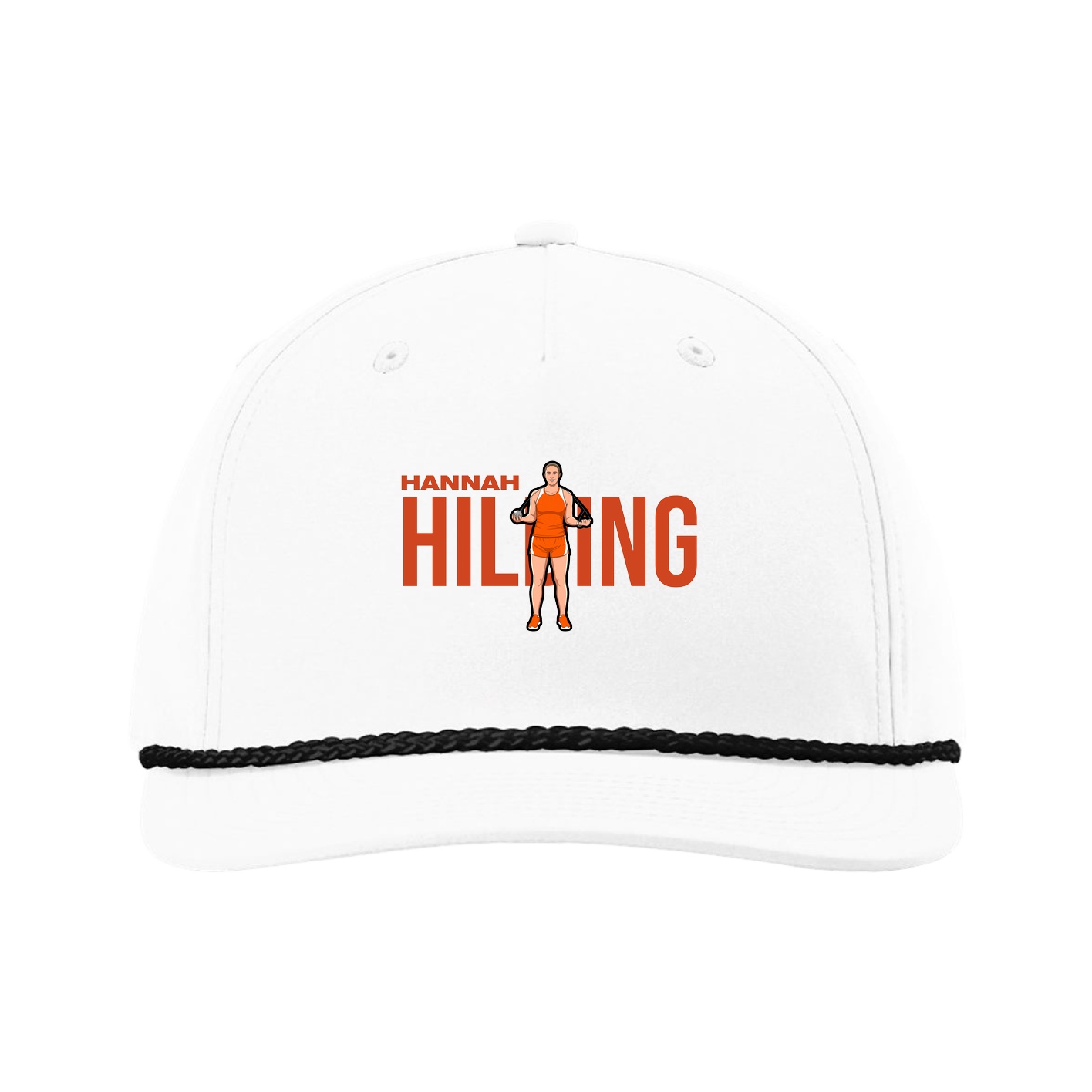 Five-Panel Classic Rope Cap — Player Name in White