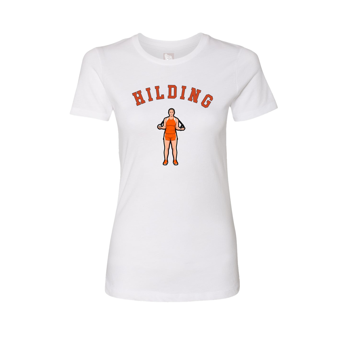 Fitted Women's Tee — Shirsey Arch in White