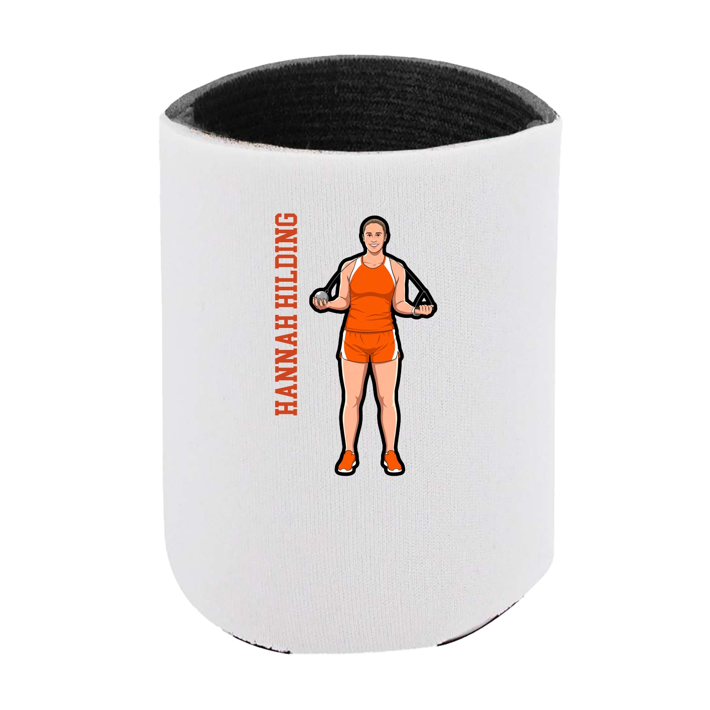 Can Holder — Name Vertical in White
