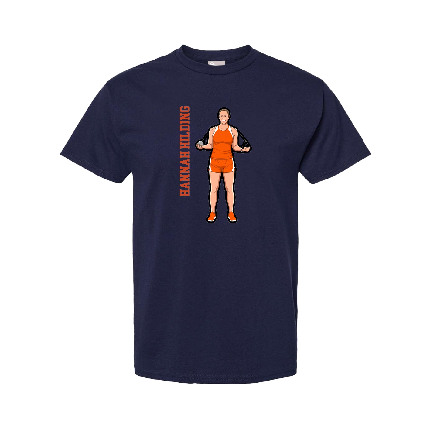 Youth Tee — Name Vertical in Navy