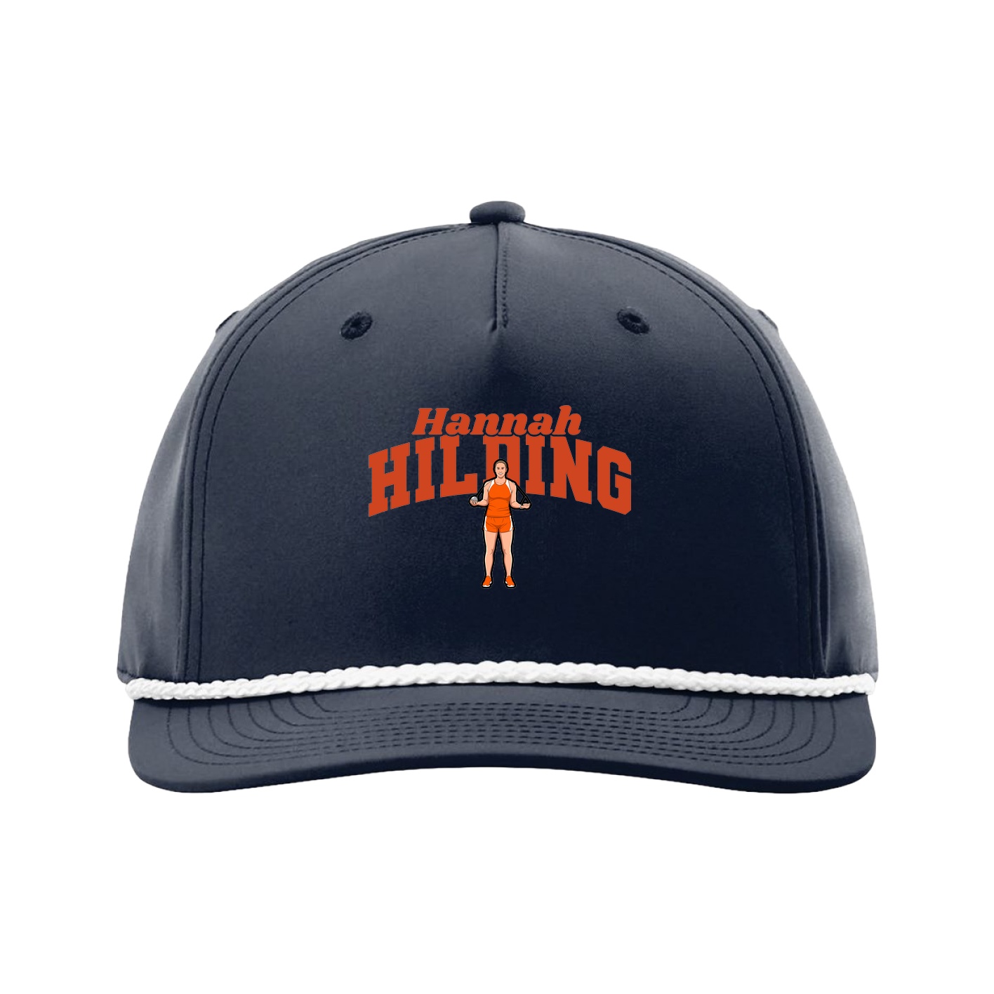 Five-Panel Classic Rope Cap — Signature Arch in Navy