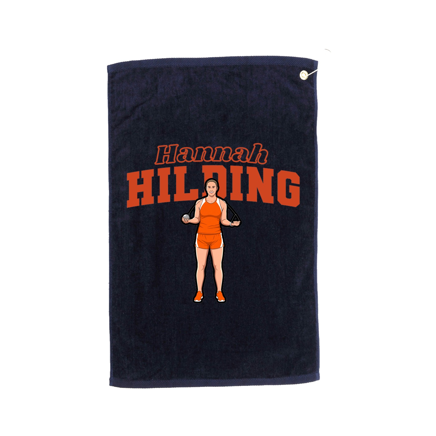 Golf Towel — Name Arch in Navy