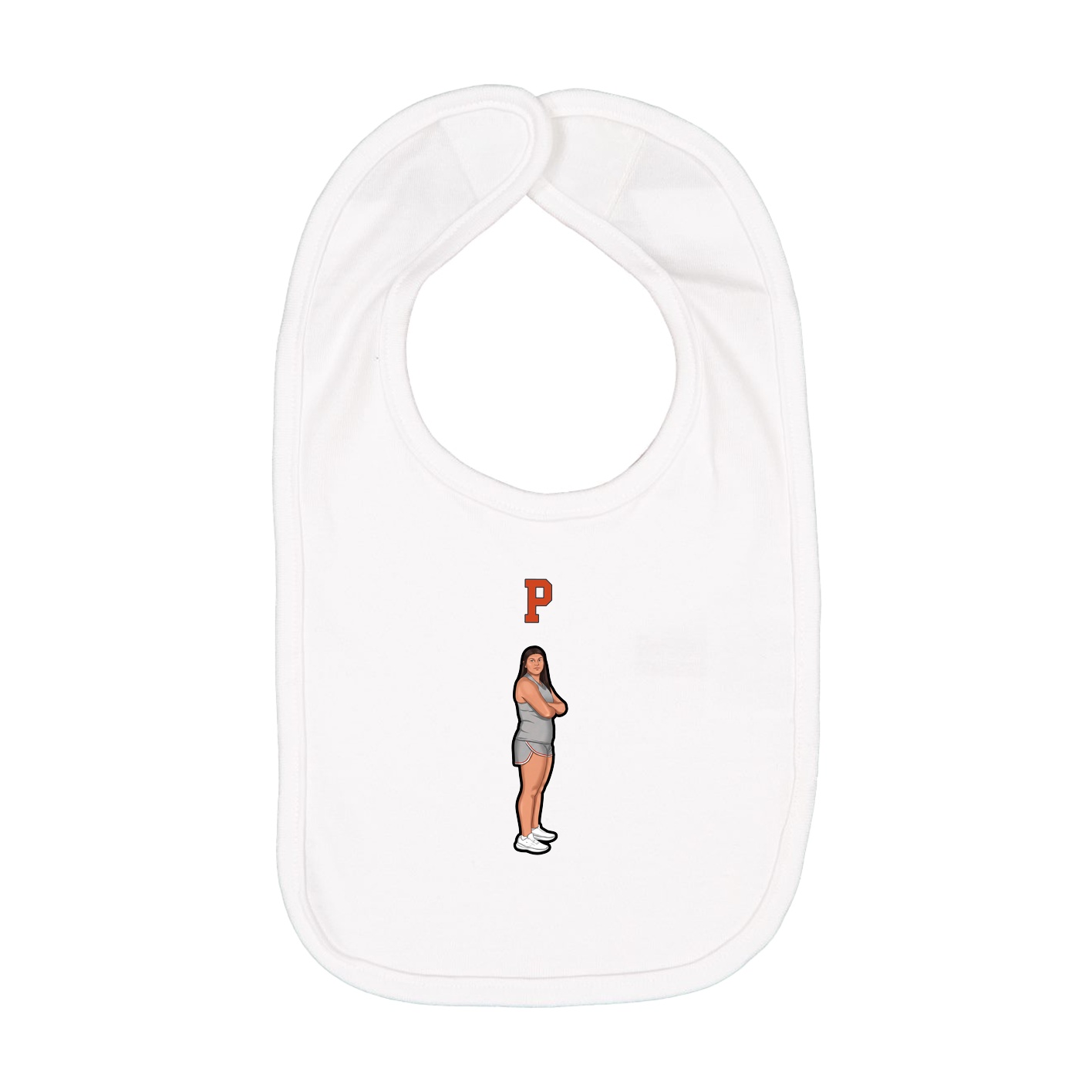 Infant Bib — Shirsey Arch in White