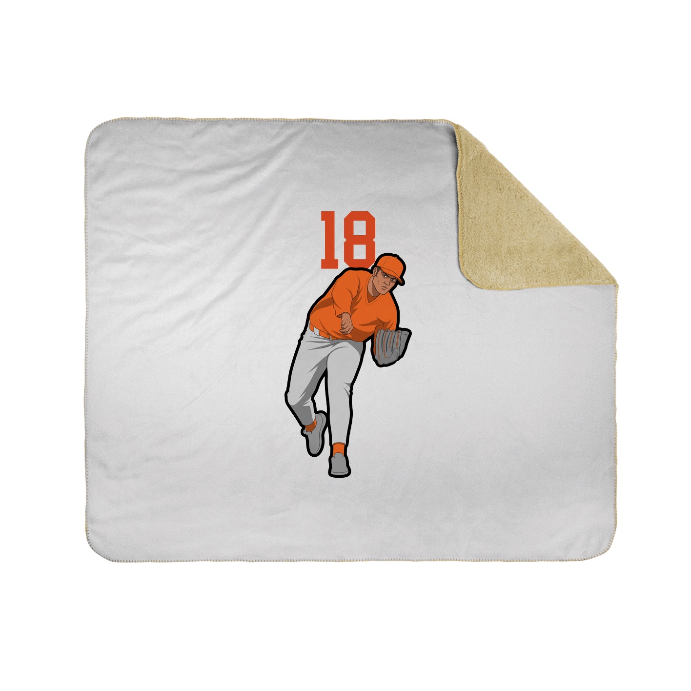 Throw Blanket — Number Top in White