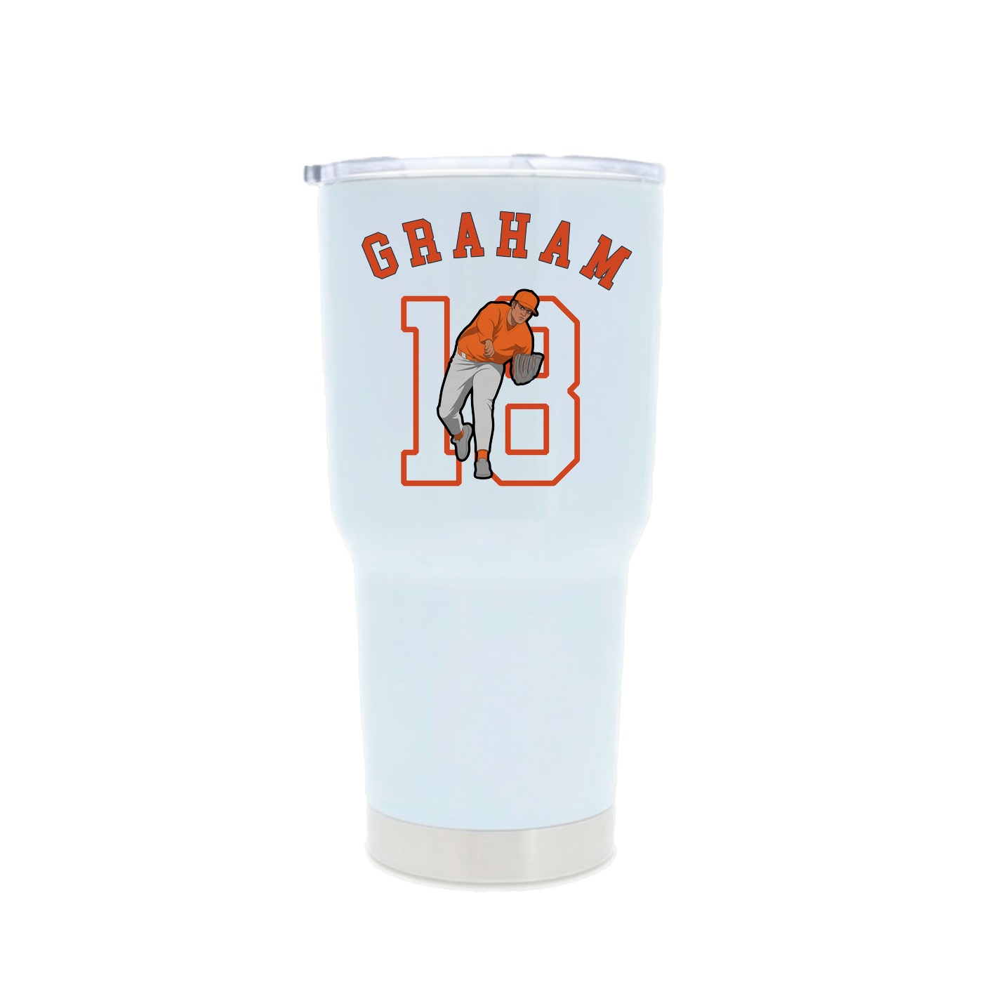 30oz Stainless Steel Tumbler — Shirsey Arch in White