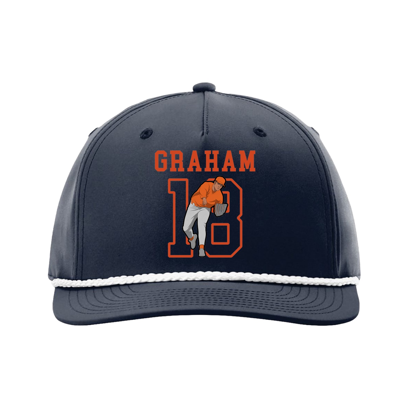 Five-Panel Classic Rope Cap — Shirsey in Navy